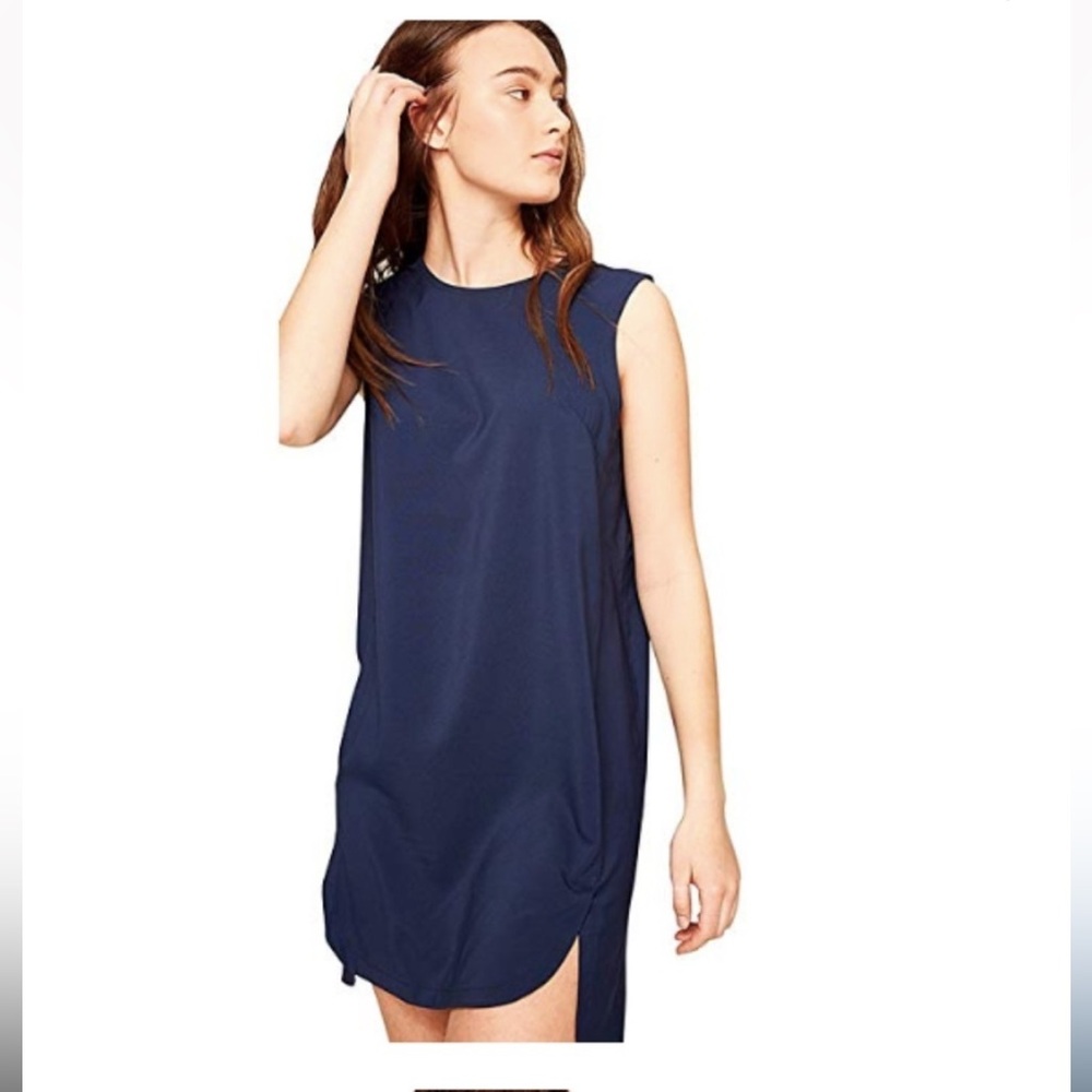 Lole Black Sleeveless Sheath Dress High-Low